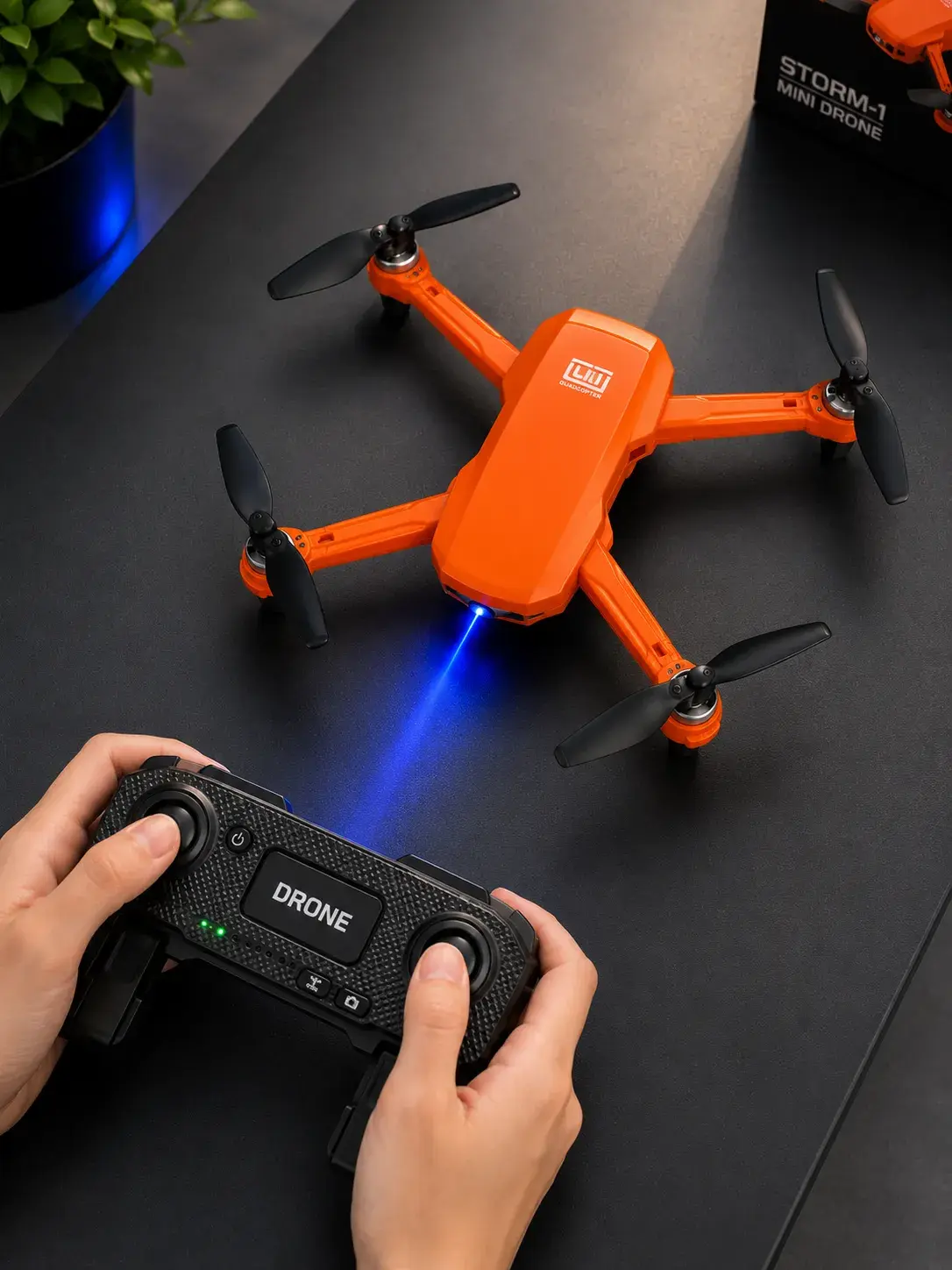 High-Tech Drone and Accessory Setup